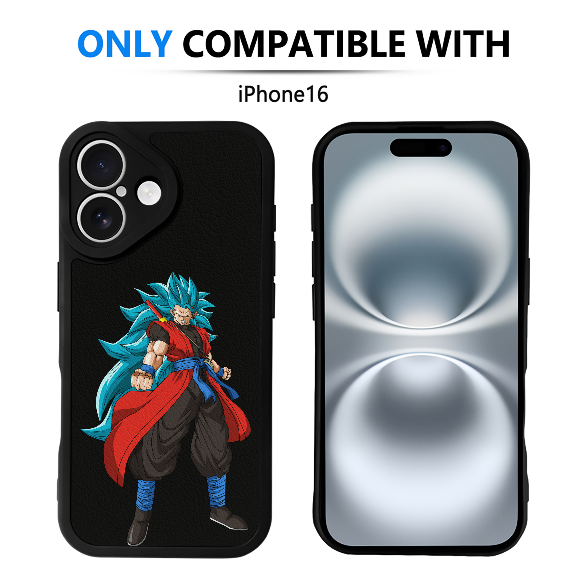 （画像用） ドラゴンボール ベジット DRAGON BALL Vegetto 【iPhone 16シリーズ対応】シリコンスマホケース（レザー調） 材質：シリコン